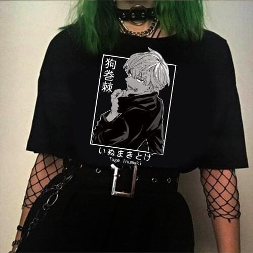 Japanese Anime Jujutsu Kaisen T Shirt Men Kawaii Summer Tops Toge Inumaki Graphic Tees