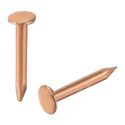 Uxcell 2500pcs Small Tiny Nails High-quality Carbon Steel Nickel Plated 1.2X8mm for DIY Household Accessories Copper Tone