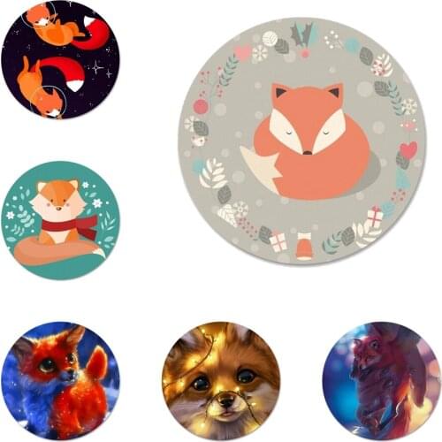 58mm Cute cartoon sad fox Badge Brooch Pin Accessories For Clothes Backpack Decoration gift