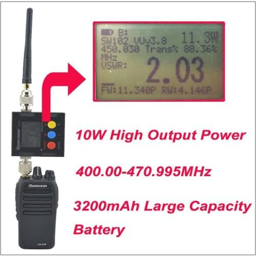 2016 New WouXun KG-828 10W Walkie Talkie UHF 400.000-470.995MHz IP66 Waterproof KG828 Two Way Radio with 3200mAh Battery Pack