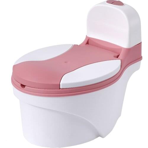 New children kids baby plastic toilet training simulation potty chair with cover for free potty brush+cleaning bag