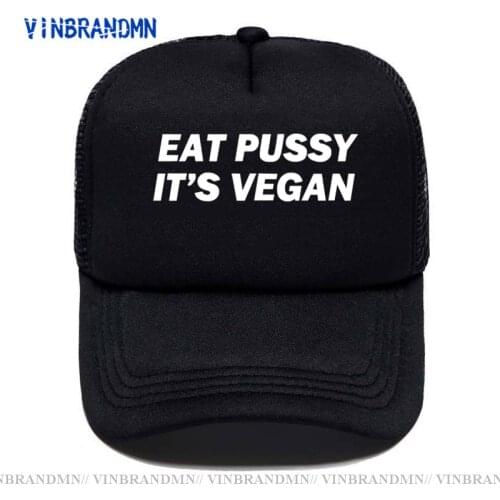 Harajuku Men Women eat pussy its vegan bucket hats fashion Summer Bucket Hats Unisex fisherman hat panama bucket hat Male Female