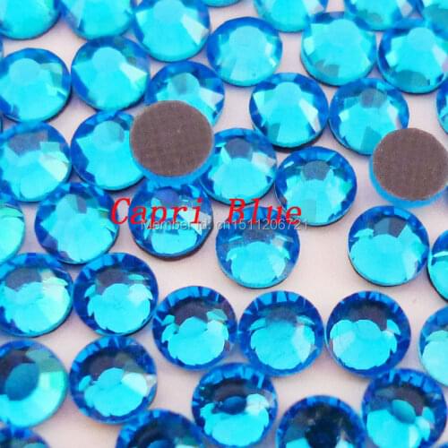 Peacock Blue DMC hotfix Rhinestone flatback Glass with glue iron on crystal for Crafts Clothing Bag Garment Shoe decorations