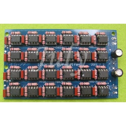 24 pieces of ultra-low distortion 12W+12W headphone amplifier board assembled with AD827, suitable for 32Ω-600Ω headphones, LG77
