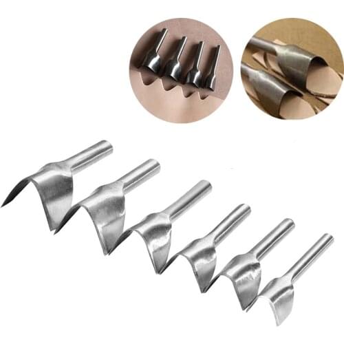 High quality leather hand tool half-circle knife V-shaped punch 5mm-50mm leather tool remove corner knife leather repair tool
