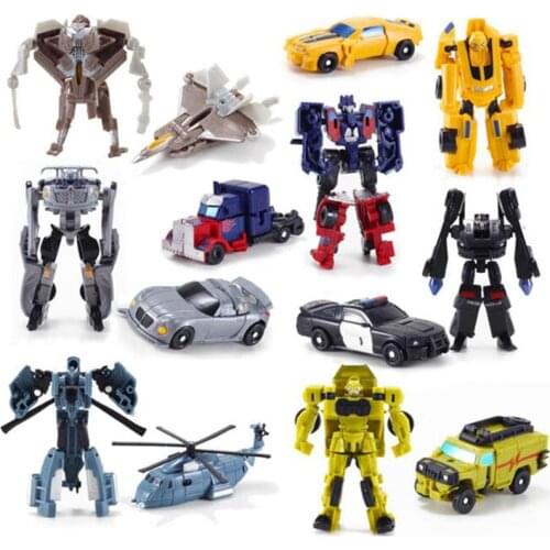 Transformation robot 7 style Kids Classic Robot Deformation Cars Toys Mini PVC Action Figures Toy Children Educational Toy Gifts