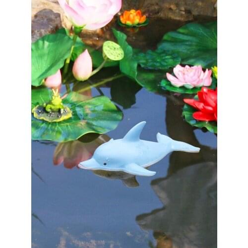 Outdoor Garden Pond Cute Simulation Floating Water Dolphin Resin Accessories Courtyard Pool Sculpture Crafts Ornaments Decor Art