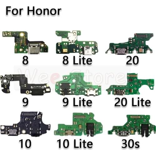PCB Charger USB Board Charging Connector Port Dock Flex Cable For Huawei Honor 8 8A 8C 8X 9 9i 9X 10 Lite Max Pro