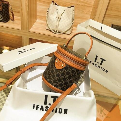 Evening Bags Cylindrical Handbag Wallets Shoulder Bag Fashion Designer Messenger Detachable Strap Round Cylinder Bucket Bag