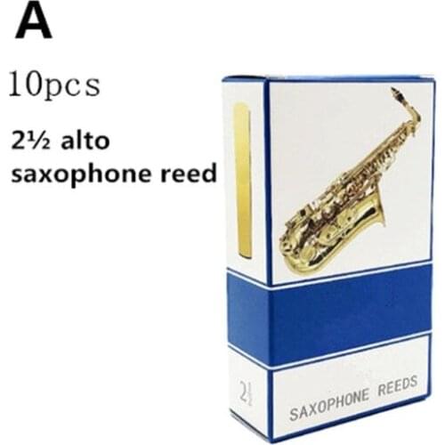 10pcs/set Alto/Soprano/Tenor Saxophone Reeds Strength 2.5 Bb Clarinet Reed E56D