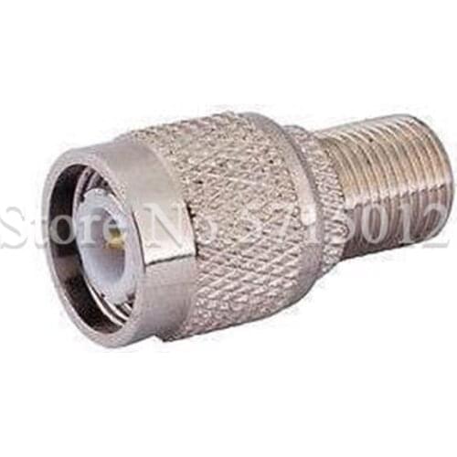 2pcs Radio Frequency Coaxial Cable RF Adaptor Converter TNC Male Needle Turn to F Type Famale Head Plug Connector TNC/F-JK