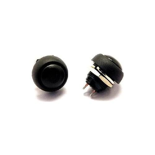 5PCS Black 12mm Waterproof momentary Push button Switch Mini Round Switch