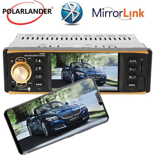 4.1 Inch HD 1 Din Car Radio 4019B Audio Stereo Remote Control USB AUX FM 2020 Newest Bluetooth 12V Steering Wheel Control