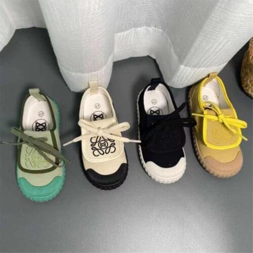 Childrens shoes spring and autumn 2021 childrens fashion canvas shoes boys and girls' soft sole kick proof casual shoes
