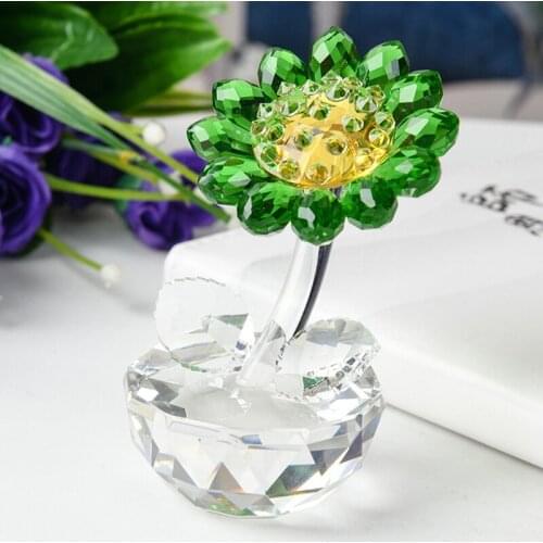 CRYSTAL ENCHANTED SUNFLOWER FIGURINE DREAMS ORNAMENT HOME DECORATION CHRISTMAS/BIRTHDAY GIFT COLLECTION PAPERWEIGHT SOUVENIR