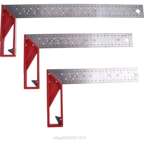 45/90° 25cm/30cm/40cm L Square Stainless Steel Marking Gauge Right Angle Ruler for Woodworking Carpenter Tools N19 20 Dropship