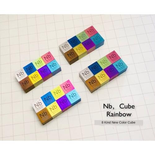 6 Beauty Color 10x10x10mm 9995 Rainbow Niobium Cube Metal Niobium Periodictable Type Cube in Craft Gift Souvenir Displays Origin