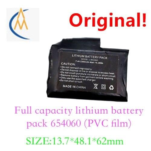 Original genuine lithium rechargeable battery 2200mAh 7.4v circuit board equipment instrument with plug and shell black