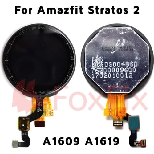 Original NEW Display For Amazfit Stratos 2 LCD Display Touch Screen Digitizer Panel For Amazfit Stratos 2 LCD A1609 A1619