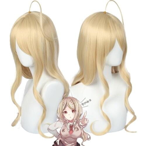 Danganronpa V3 Kaede Akamatsu Wig Cosplay Costume Women Girls Dangan Ronpa Heat Resistant Synthetic Hair Anime Long Wigs C36K229
