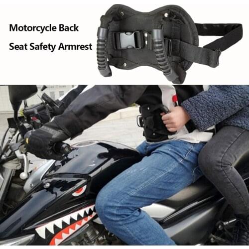 Motorcycle Back Seat Safety Armrest Passenger Grip Grab Handle Non-Slip Strap Seat Belt Protection Motorcycle Accessories