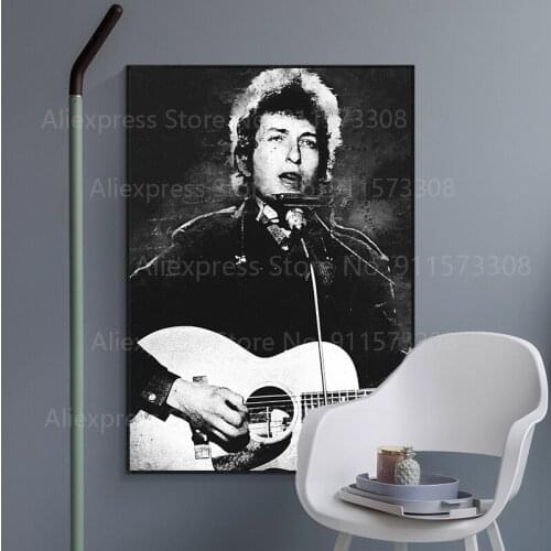 Blowing in the wind Album Posters and Prints Bob Dylan folk songs Music Star Painting Canvas Wall Art Pictures Home Decor