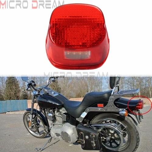 Red Motorcycle LED Tail Brake Light Motorbike Taillights For Harley XL Touring Road King Glide Electra FLH 1999-later