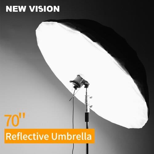 Godox 70 inch 178cm Silver Black Reflective Umbrella Lighting Light Umbrella with Large Diffuser Cover