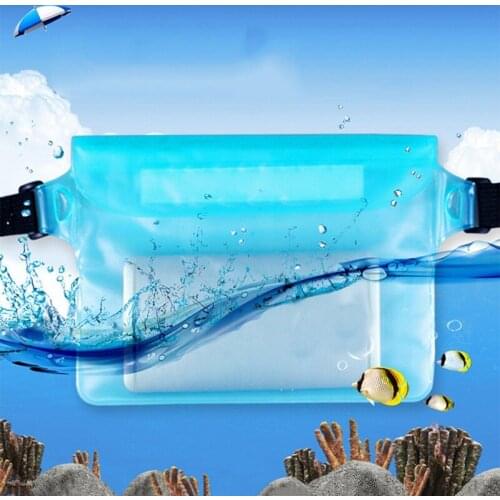 Waterproof Swimming Bag Ski Drift Diving Shoulder Waist Pack Bag Underwater Mobile Phone Bags Case Cover For Beach Boat Sports