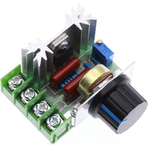 2000W Thyristor High Power Electronic Voltage Regulator AC 220V Regulator Dimming, Speed Regulation, Temperature Adjustment