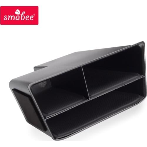 Smabee center console storage box for VW POLO 2018 2019 Plus GTI dashboard Tidying BOX for Volkswagen POLO Accessories BLACK