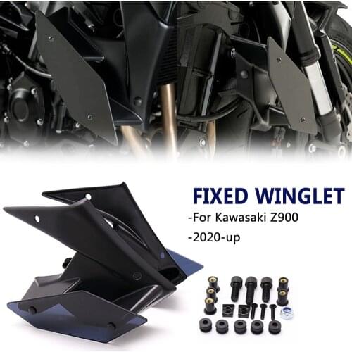 For Kawasaki Z900 Z 900 2020 2021 Motorcycle Parts Side Spoiler Winglet Aerodynamic Fixed Wing Kit Fixed Winglet Fairing Wing