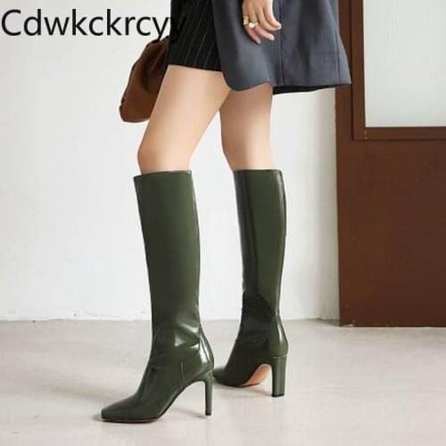 Winter The New Europe and America fashion Square head British style Takato Knight boots banquet Sexy High heels Women boots