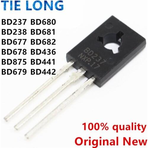 10pcs BD237 BD679 BD680 BD681 BD682 TO-126 BD238 BD677 BD678 BD875 BD435 BD436 BD441 BD442 TO126 Transistor