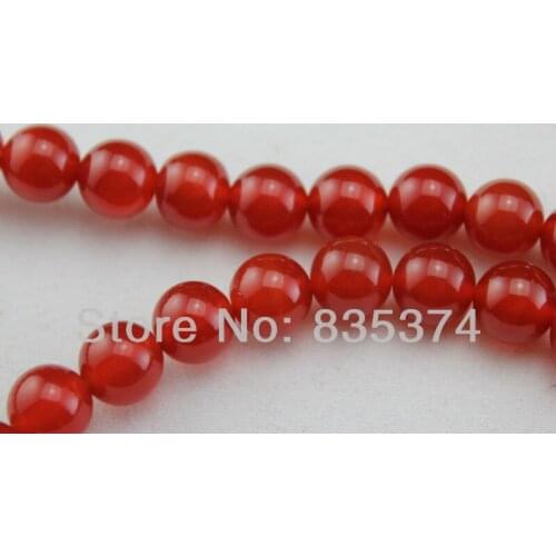 144pcs Hot Round Shape Natural red Fashion Beads Charms Spacer Bead Fit Diy BRACELET 8mm Jewerly findings