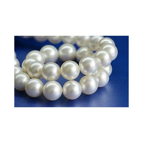 18"11-12mm natural south sea white perfect round pearl necklace