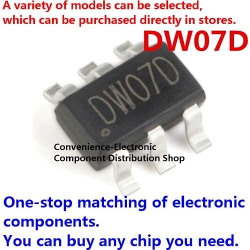 20PCS/PACK DW07D SMD DW07 SOT-23-6 two-in-one lithium battery protection IC chip