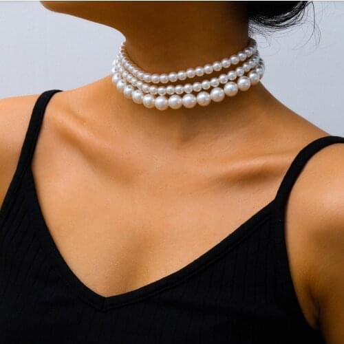 2020 Hot Sale Kolye Choker Moana American Fashion Border Accessories Bohemian Multilayer Sautoir Necklace Street Popular Pearl
