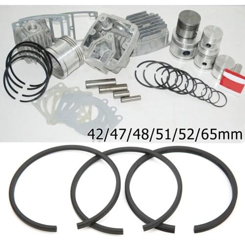 3pcs 42mm/47mm/48mm/51mm/65mm Dia Piston Rings Set For Air Compressor Pneumatic Parts Balance Rings