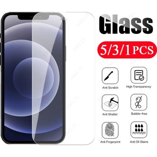 5/3/1Pcs 9H for iphone X XR SE XS 12 Mini 11 Pro Max 8 7 6 6s Plus Tempered Glass Protective Film Phone Screen Protector Glass