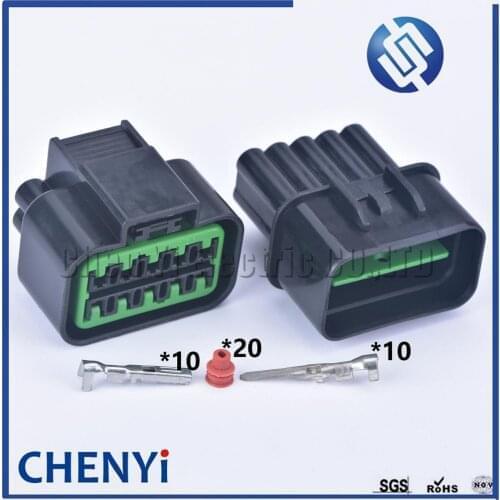 5 set 10 Pin male female Automotive waterproof Connector headlamp plug adapter PB625-10027 PB621-10020