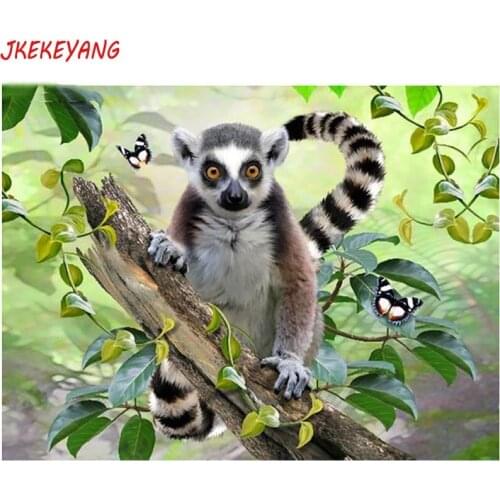 5D DIY square/round Diamond Painting The Lemur Cross Stitch Diamond Embroidery Pattern Rhinestone J2736