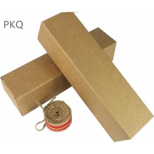 7x7x28cm Long packaging box kraft paper bottle packing box Bottle cosmetic candle paper box wine packaging box long gift boxes