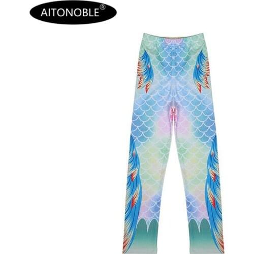 2020 New Aitonnoble Children Girls Sunscreen Quick Drying Full Pants Protective Kids Swimwear Girls Swimming Pants Beach Pants
