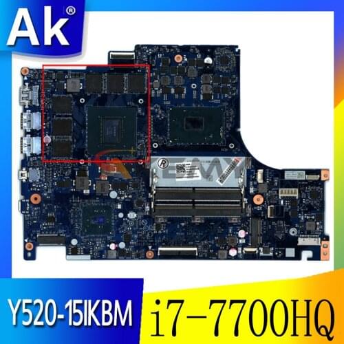 Akemy For Lenovo Y520-15IKBM Laptop Motherboard DY520 NM-B391 Motherboard CPU i7-7700HQ GPU GTX1060 Tested 100% Work