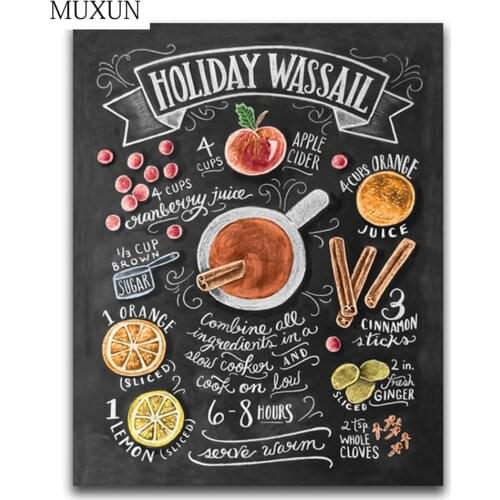 MUXUN 5d Diy Full Square Round Cross Stitch Drill Diamond Painting "Blackboard Text" 3d Embroidery Home Decoration Gift A80139