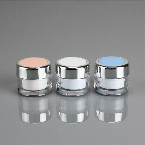15G plastic jar pot tin white for eye serum cream essence moisturizer art nail skin care cosmetic packing