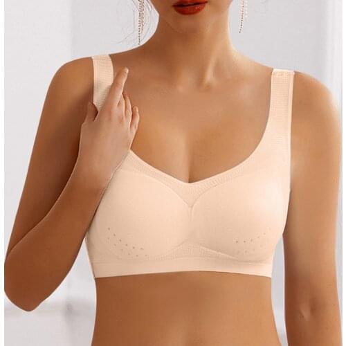 Seamless Bra Wire Free Brassieres Woman Underwear Thin Intimates Lingerie Breathable Sleep Bralette Femme Sports Bra Vest 3XL