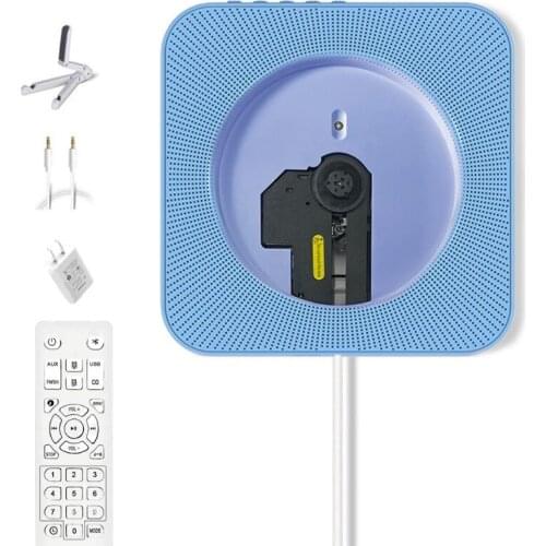 Bluetooth Player Portable Wall Mountable Music Player Home Player With Remote Control FM Radio Headphone Jack AUX