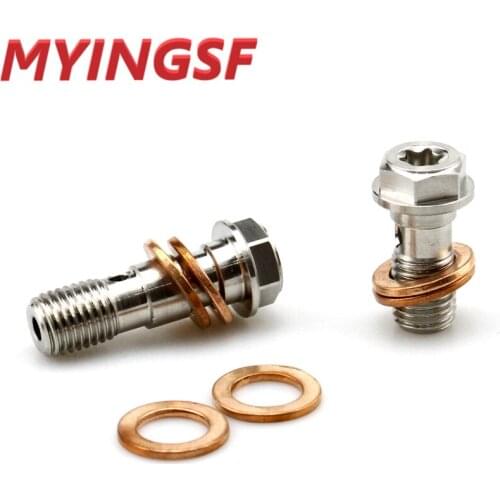 Banjo Bolts Front/Rear Brake Master Cylinder Screw Brake Hose Caliper Bolt Hydraulic Clutch Screw M10 x 1.25 10mm Motorcycle Ba